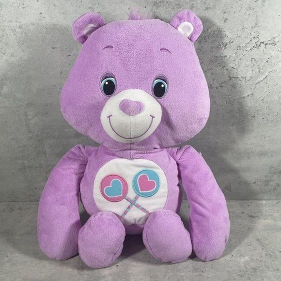 Care Bears Share Bear Purple American Greetings Lollipop 12" Plush 2012 Hasbro - Picture 2 of 9